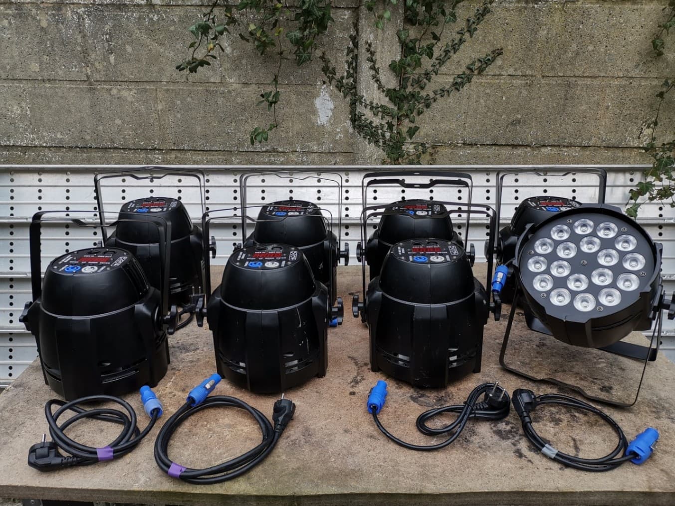 Lot de 7x PAR LED